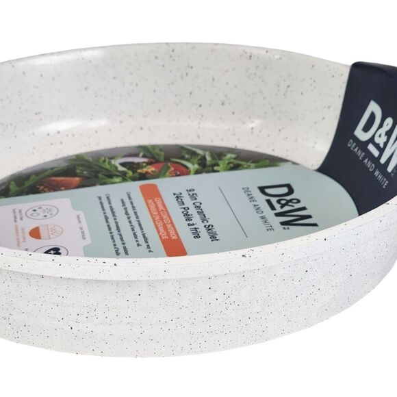 D&W Deane and White Cookware 9.5in Ceramic Interior Nonstick Skillet Frying Pan - Picture 7 of 16